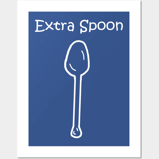 Extra Spoon White Pocket Wall Art by PelicanAndWolf